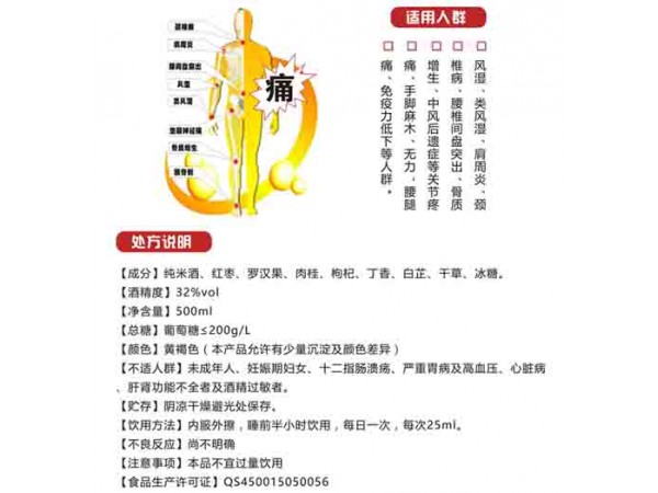 恒泰堂風(fēng)濕骨痛壯坊酒