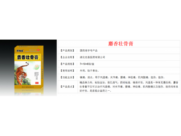 麝香壯骨膏（6貼裝）