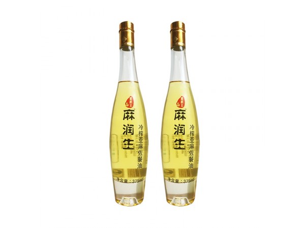 麻潤生冷榨亞麻佐餐油375ML*2