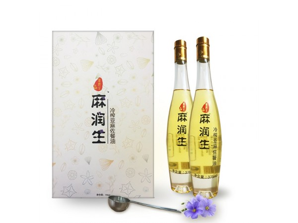 麻潤生冷榨亞麻佐餐油375ML*2