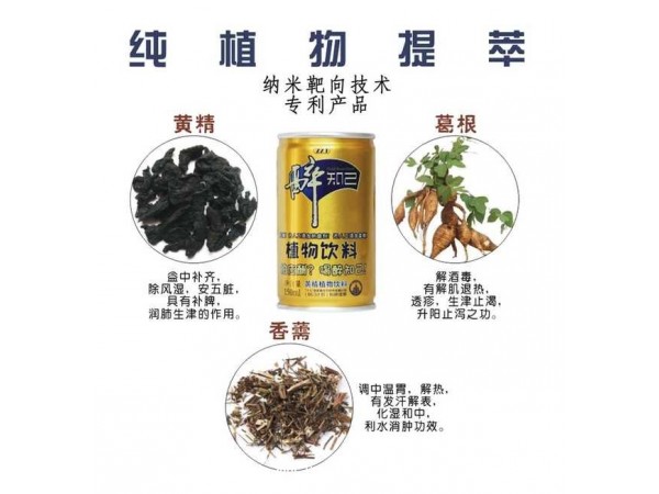 醉知己黃精植物解酒飲料保肝護肝150ml*24罐