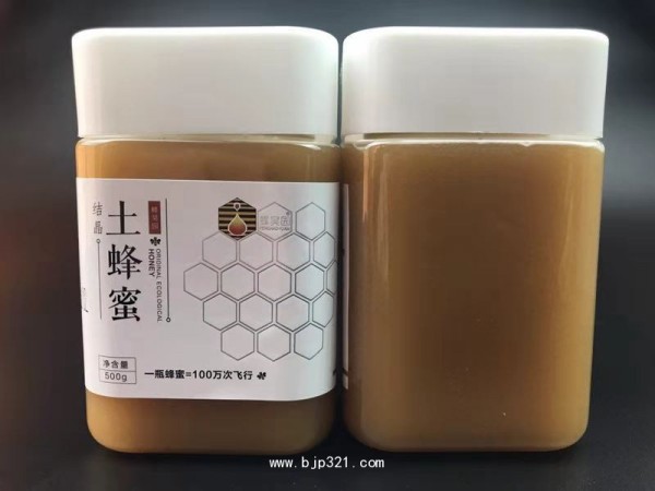 結(jié)晶土蜂蜜椴樹雪蜜方瓶500g