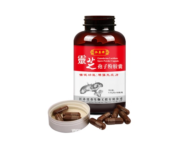 泓壽牌靈芝孢子粉膠囊 0.25g*160粒/瓶
