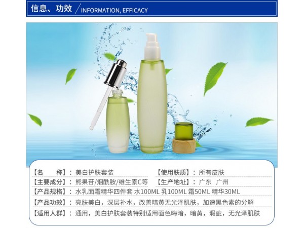 亮膚淡斑持久保濕肌膚有光澤美白護(hù)膚套裝