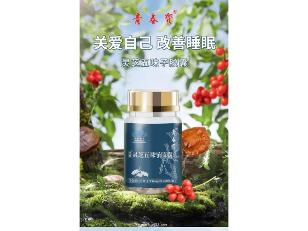 青春寶方格牌靈芝五味子膠囊